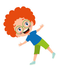 vector illustration of students in different postures