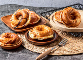 Assorted baked donuts verity, baked strawberry donuts, Souffle Baked Donut, Cheese baked donuts,...