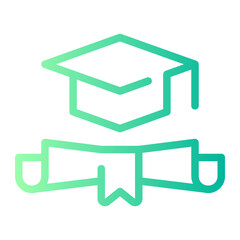 graduation gradient icon