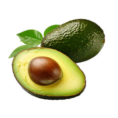 Avocado isolated on transparent background