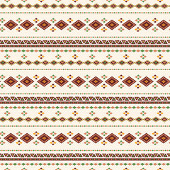 Seamless pattern. African totem. Small triangles and rhombuses. Traditional ethnic tribal style. Woven fabric. Triangular symbol. decorative background African Nordic Indian.