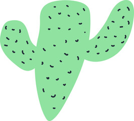 Abstract Scribble Cactus Icon