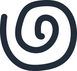 Fototapeta premium Abstract Scribble Spiral Shape Icon