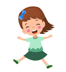 vector illustration of students in different postures