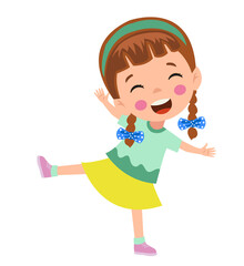 vector illustration of students in different postures