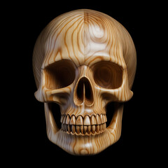 Fototapeta premium carved wood skull