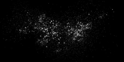 Sparks of dust and stars shine with special light. Vector sparks on transparent dark background. Christmas light effect. Sparkling particles of magic dust.	