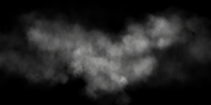 Fog or smoke, white smog clouds on floor, isolated transparent special effect. Vector illustration, morning fog over land or water surface, magic haze.	