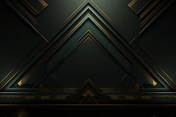 Fototapeta premium Abstract dark background with golden accents.