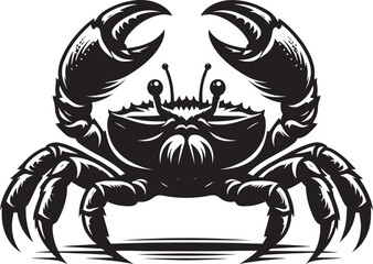 Sea crab silhouette illustration isolated on a white background