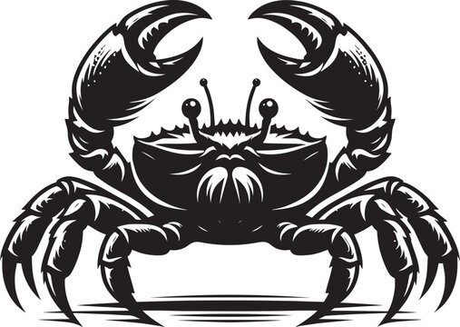 recommend clip art: Sea crab silhouette illustration isolated on a white background