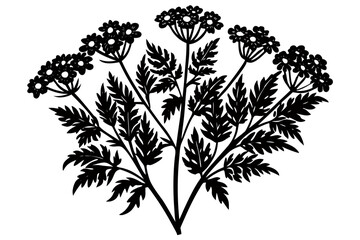 Creative Flower SillouetteVector Art Illustration