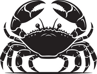 Sea crab silhouette illustration isolated on a white background