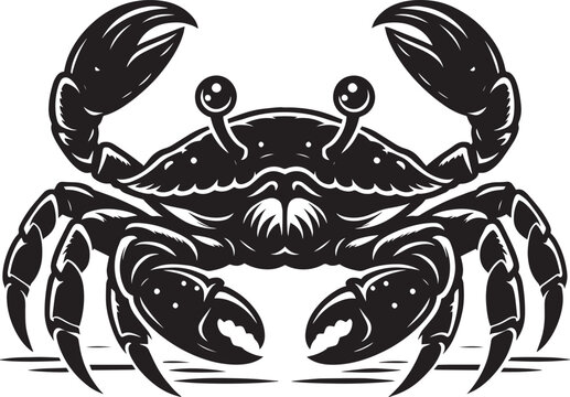 recommend clip art: Sea crab silhouette illustration isolated on a white background
