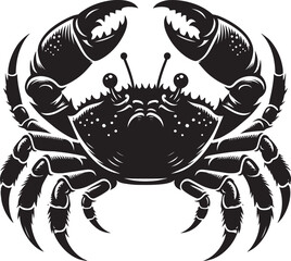 Sea crab silhouette illustration isolated on a white background