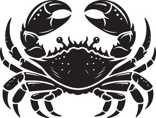 Sea crab silhouette illustration isolated on a white background