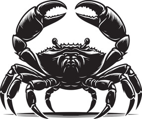 Sea crab silhouette illustration isolated on a white background