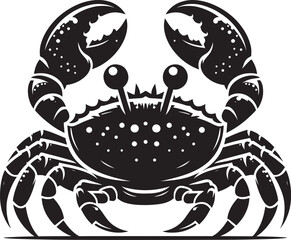 Sea crab silhouette illustration isolated on a white background