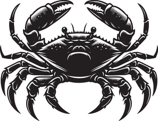 Sea crab silhouette illustration isolated on a white background