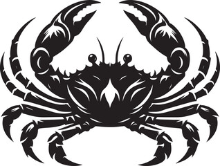 Sea crab silhouette illustration isolated on a white background