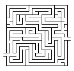 Labyrinth maze vector. Square maze  game illustration