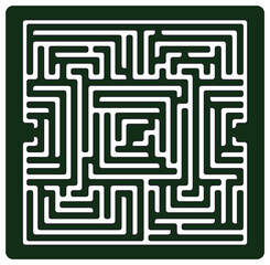 Labyrinth maze vector. Square maze game illustration