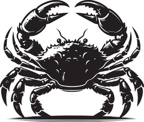 Sea crab silhouette illustration isolated on a white background