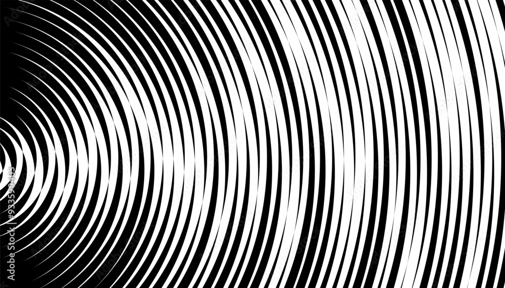 Aufkleber black and white dynamic wave of sharp lines. modern background for design element. vector format ill