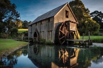 Obraz premium Water Mill in Matamata - New Zealand