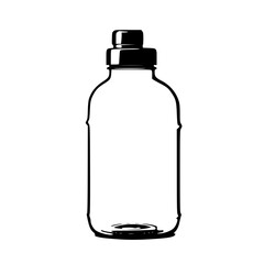 bottle of water isolated on white