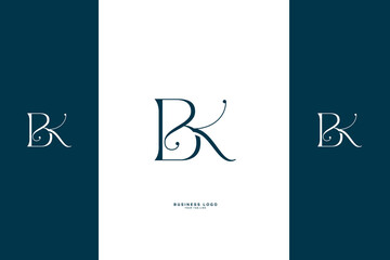 BK, KB,B , K, Abstract Letters Logo Monogram