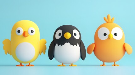 Fototapeta premium 3D model of a bird