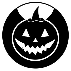 Halloween icon black and white