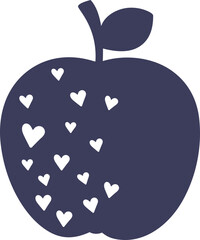 apple vector black isolated silhouette illustration