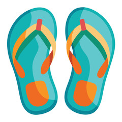 Illustration of flip flop isolated on white