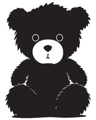 Teddy Bear Silhouette Vector