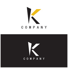 Obraz premium The letter K logo design is simple, elegant, modern, unique and luxurious. Logo for business cards, business, companies, fashion and brands, offices