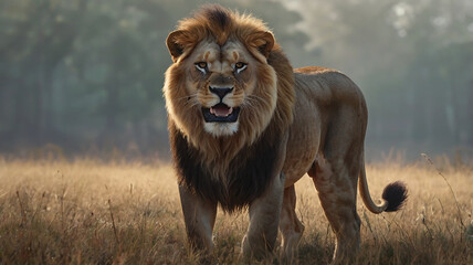 King of jungle roaring LION