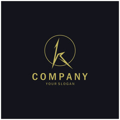 The letter K logo design is simple, elegant, modern, unique and luxurious. Logo for business cards, business, companies, fashion and brands, offices