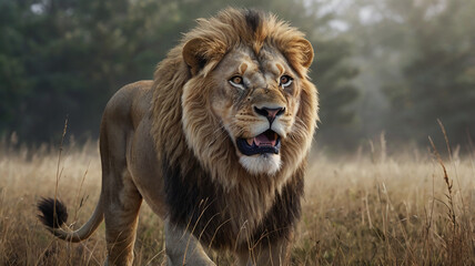 King of jungle roaring LION