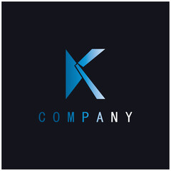 The letter K logo design is simple, elegant, modern, unique and luxurious. Logo for business cards, business, companies, fashion and brands, offices