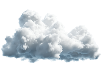 Fluffy Cloud Texture on White Background for Design Projects
