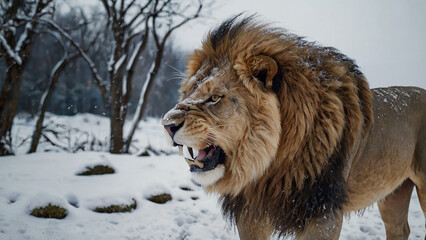 King of jungle roaring LION