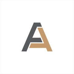 FA Abstract Letter Monogram Logo