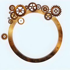 Obraz premium Steampunk Border Copy Space Area