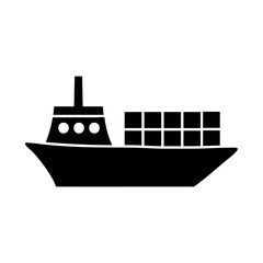 container ship vector icon