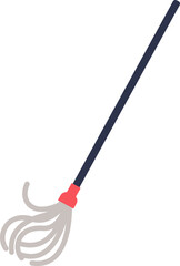 Illustration of a string mop with a long handle, symbolizing cleanliness and housekeeping.