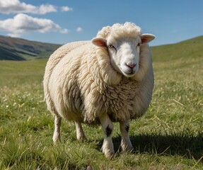 Obraz premium sheep on a meadow