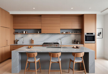 3d rendering classic luxury living room with chandelier and decor