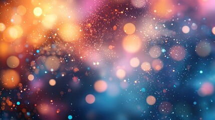 Colorful Universe. Abstract wallpaper background of a cosmos with galaxy, nebula, stars. Ai generative